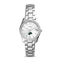 Women's Fossil  Silver Northeastern State Riverhawks Scarlette Mini Three-Hand Date Watch