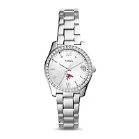 Women's Fossil  Silver Pierce College Raiders Scarlette Mini Three-Hand Date Watch