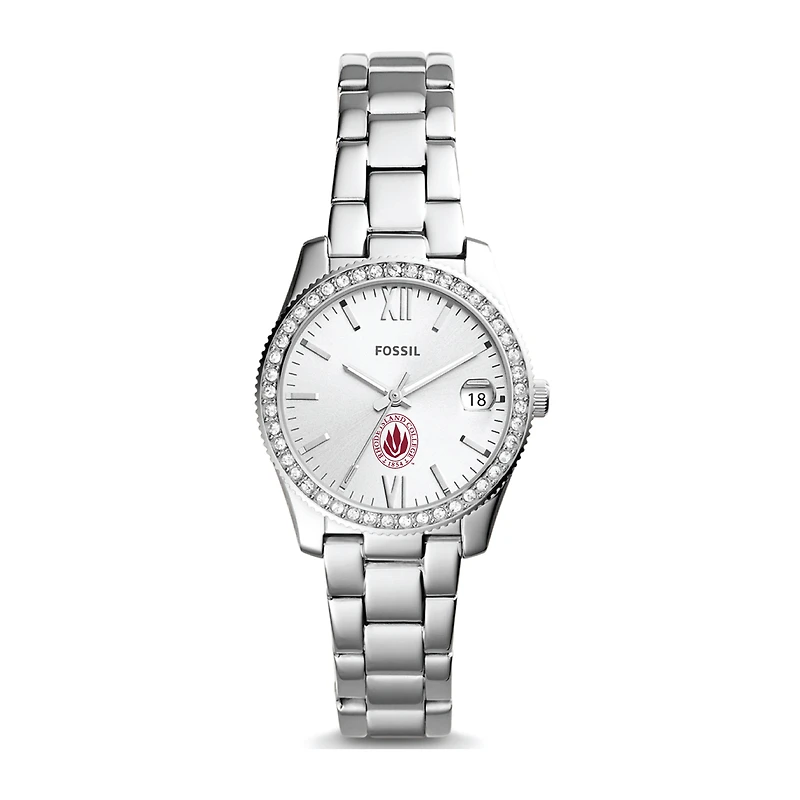 Women's Fossil Silver Rhode Island Anchormen Scarlette Mini Three-Hand Date Watch