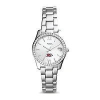 Women's Fossil  Silver Rider Broncs Scarlette Mini Three-Hand Date Watch