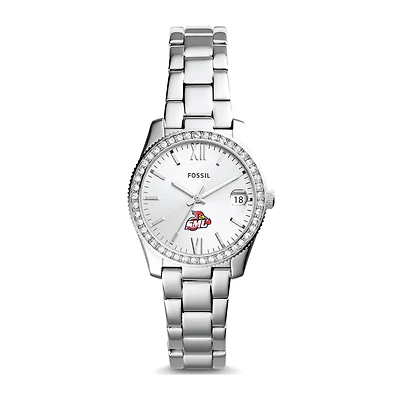 Women's Fossil  Silver St. Mary's Cardinals Scarlette Mini Three-Hand Date Watch