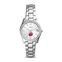 Women's Fossil  Silver Seattle Pacific Falcons Scarlette Mini Three-Hand Date Watch