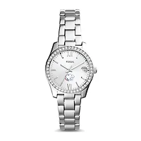 Women's Fossil  Silver South Alabama Jaguars Scarlette Mini Three-Hand Date Watch