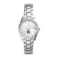 Women's Fossil  Silver Southwest Minnesota State Mustangs Scarlette Mini Three-Hand Date Watch