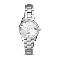 Women's Fossil  Silver Trinity Tigers Scarlette Mini Three-Hand Date Watch