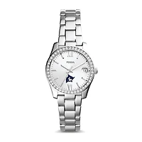 Women's Fossil  Silver Westfield State Owls Scarlette Mini Three-Hand Date Watch