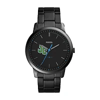 Men's Fossil  Black New Jersey City Gothic Knights Minimalist Slim Stainless Steel Watch