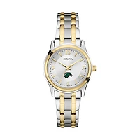 Women's Bulova  Silver Northeastern State Riverhawks Two-Tone Stainless Steel Watch