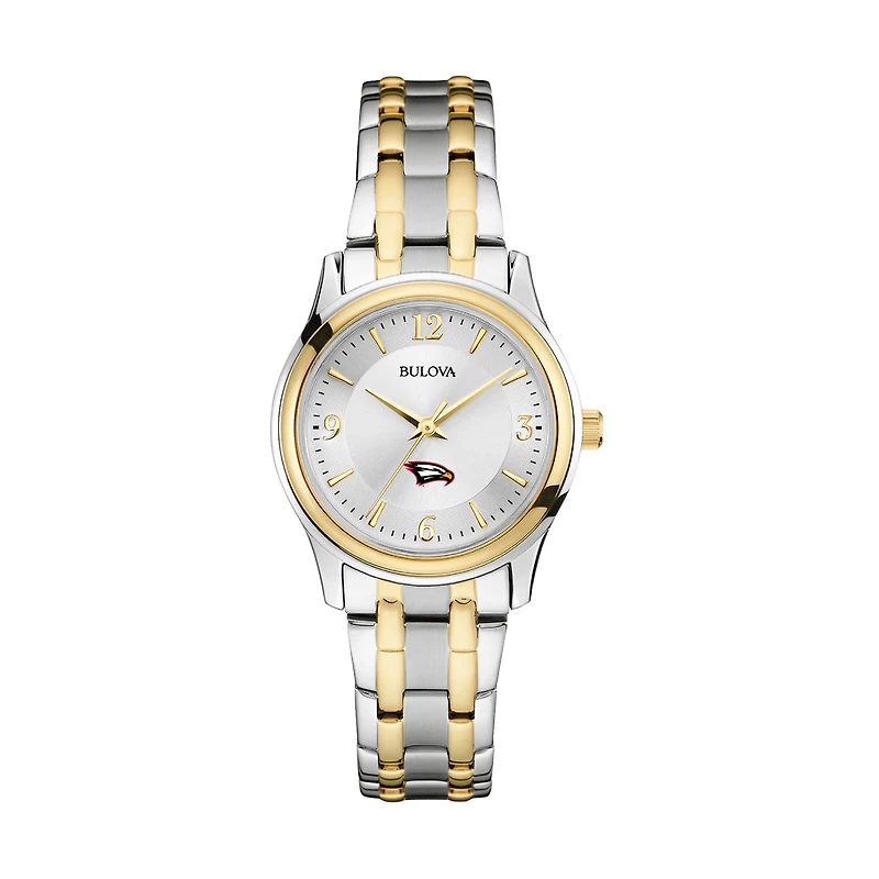 Women's Bulova Silver Polk State College Eagles Two-Tone Stainless Steel Watch
