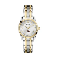 Women's Bulova  Silver Polk State College Eagles Two-Tone Stainless Steel Watch