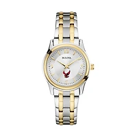 Women's Bulova  Silver Roberts Wesleyan Redhawks Two-Tone Stainless Steel Watch