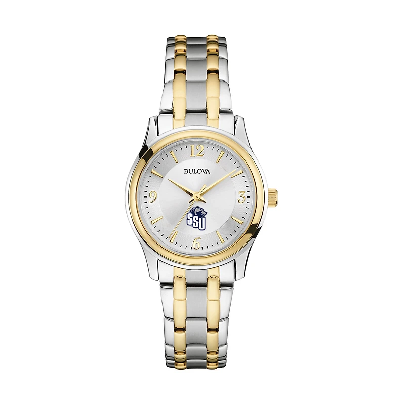 Women's Bulova  Silver Shawnee State Bears Two-Tone Stainless Steel Watch