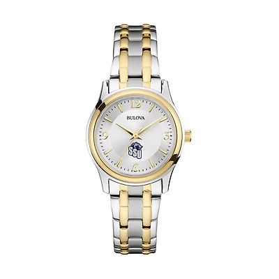 Women's Bulova  Silver Shawnee State Bears Two-Tone Stainless Steel Watch