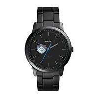 Men's Fossil  Black Saint Louis Billikens Minimalist Slim Stainless Steel Watch