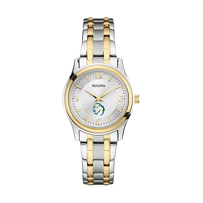 Women's Bulova Silver Southeastern Oklahoma State Savage Storm Two-Tone Stainless Steel Watch
