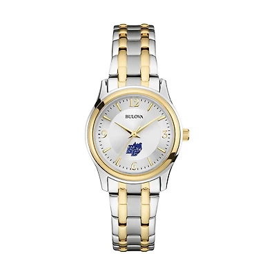 Women's Bulova  Silver Southern Connecticut State Owls Two-Tone Stainless Steel Watch
