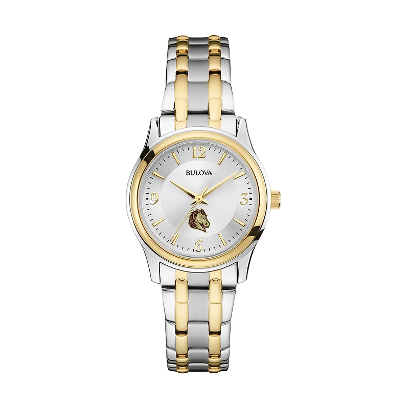 Women's Bulova Silver Southwest Minnesota State Mustangs Two-Tone Stainless Steel Watch