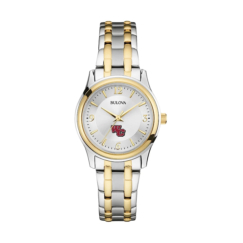 Women's Bulova Silver Washington College Shoremen Two-Tone Stainless Steel Watch