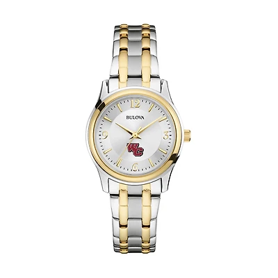 Women's Bulova Silver Washington College Shoremen Two-Tone Stainless Steel Watch