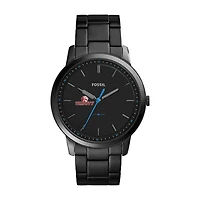 Men's Fossil  Black Trinity Tigers Minimalist Slim Stainless Steel Watch