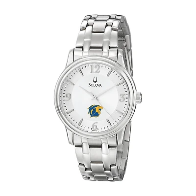 Men's Bulova  Silver College of New Jersey Lions Stainless Steel Quartz Watch