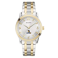 Men's Bulova  Silver/Gold UNC Greensboro Spartans Two-Tone Stainless Steel Watch
