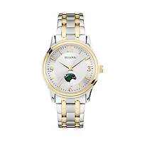 Men's Bulova  Silver/Gold Northeastern State Riverhawks Two-Tone Stainless Steel Watch