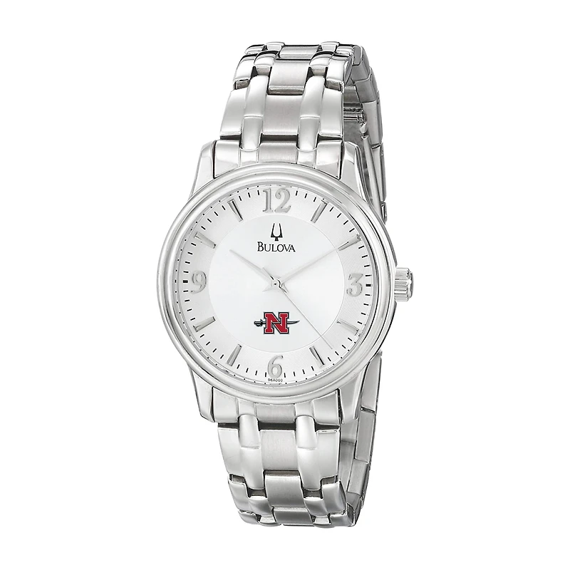 Men's Bulova  Silver Nicholls State Colonels Stainless Steel Quartz Watch