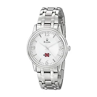 Men's Bulova  Silver Nicholls State Colonels Stainless Steel Quartz Watch
