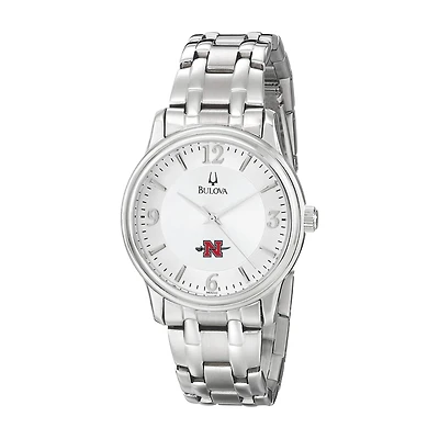Men's Bulova  Silver Nicholls State Colonels Stainless Steel Quartz Watch