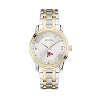 Men's Bulova  Silver/Gold Pierce College Raiders Two-Tone Stainless Steel Watch