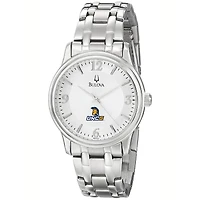 Men's Bulova  Silver UNC Greensboro Spartans Stainless Steel Quartz Watch