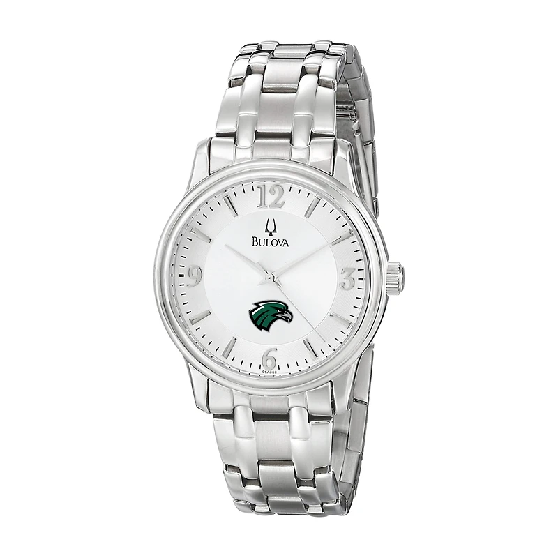 Men's Bulova  Silver Northeastern State Riverhawks Stainless Steel Quartz Watch