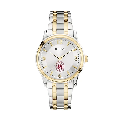 Men's Bulova  Silver/Gold Rhode Island Anchormen Two-Tone Stainless Steel Watch
