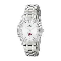 Men's Bulova  Silver Pierce College Raiders Stainless Steel Quartz Watch
