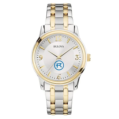 Men's Bulova  Silver/Gold Rockhurst Hawks Two-Tone Stainless Steel Watch