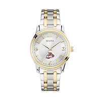 Men's Bulova  Silver/Gold St. Mary's Cardinals Two-Tone Stainless Steel Watch