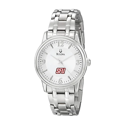 Men's Bulova  Silver Saint Francis Red Flash Stainless Steel Quartz Watch