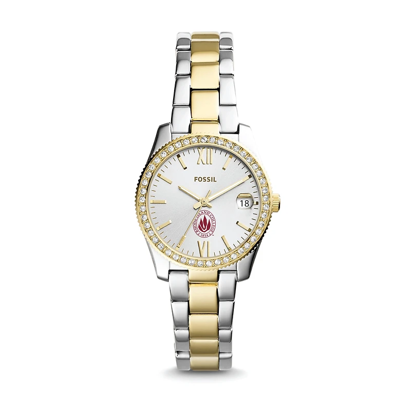 Women's Fossil Silver/Gold Rhode Island Anchormen Scarlette Mini Two-Tone Stainless Steel Watch