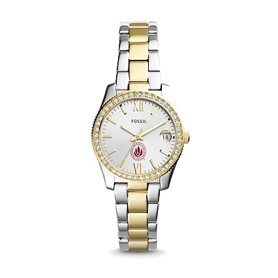 Women's Fossil Silver/Gold Rhode Island Anchormen Scarlette Mini Two-Tone Stainless Steel Watch
