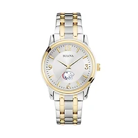 Men's Bulova  Silver/Gold South Alabama Jaguars Two-Tone Stainless Steel Watch