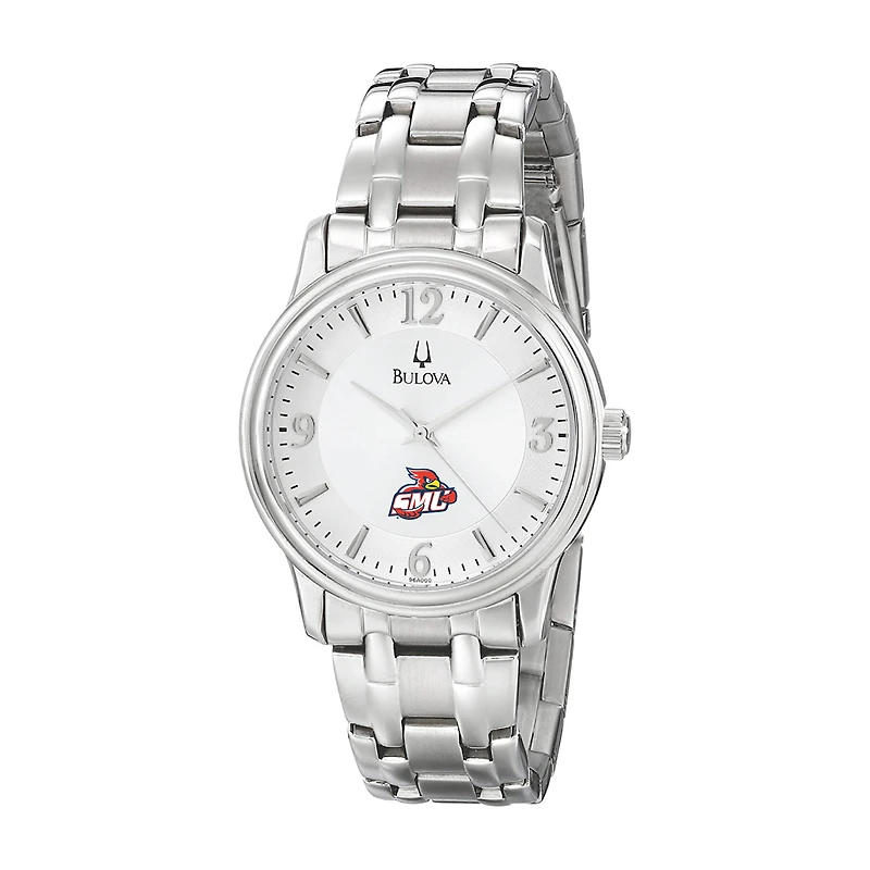 Men's Bulova  Silver St. Mary's Cardinals Stainless Steel Quartz Watch