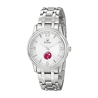 Men's Bulova  Silver Seattle Pacific Falcons Stainless Steel Quartz Watch