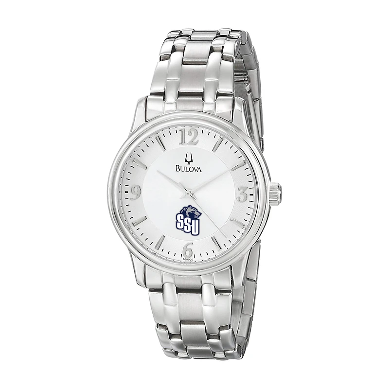 Men's Bulova  Silver Shawnee State Bears Stainless Steel Quartz Watch