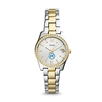 Women's Fossil  Silver/Gold Rockhurst Hawks Scarlette Mini Two-Tone Stainless Steel Watch