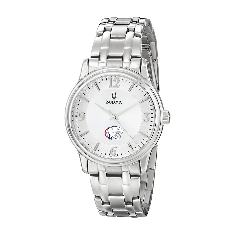 Men's Bulova Silver South Alabama Jaguars Stainless Steel Quartz Watch
