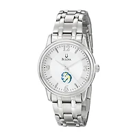 Men's Bulova  Silver Southeastern Oklahoma State Savage Storm Stainless Steel Quartz Watch