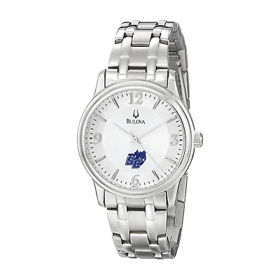 Men's Bulova  Silver Southern Connecticut State Owls Stainless Steel Quartz Watch