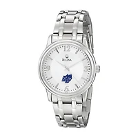 Men's Bulova  Silver Southern Connecticut State Owls Stainless Steel Quartz Watch