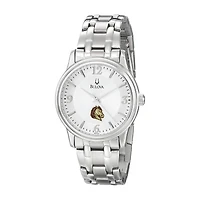 Men's Bulova  Silver Southwest Minnesota State Mustangs Stainless Steel Quartz Watch